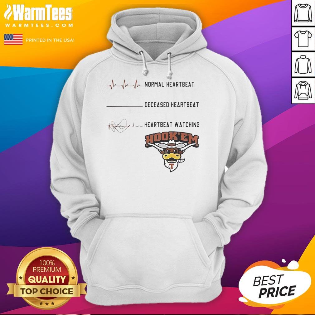 Nice Texas Longhorns NCAA Heartbeat Watching Match Bull Hoodie design featuring vibrant team colors and logo.