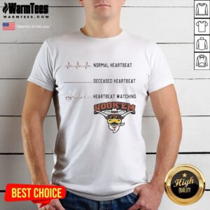 Texas Longhorns NCAA heartbeat bull T-shirt, perfect for fans watching matches and showcasing team spirit.