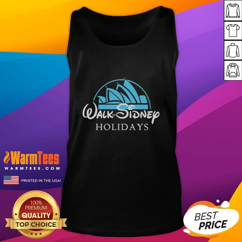 Stylish Nice Walk to Sidney Holidays tank top featuring a vibrant design, perfect for summer outings and vacations.