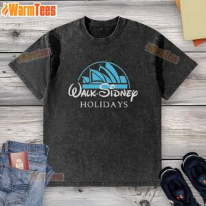 Nice Walk to Sidney Holidays washed t-shirt featuring a vibrant design, perfect for casual summer outings.