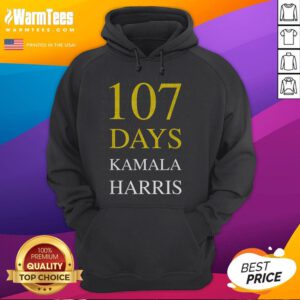 Official 107 Days of Hope Kamala Harris Appreciation Hoodie featuring bold graphics and vibrant colors for supporters.