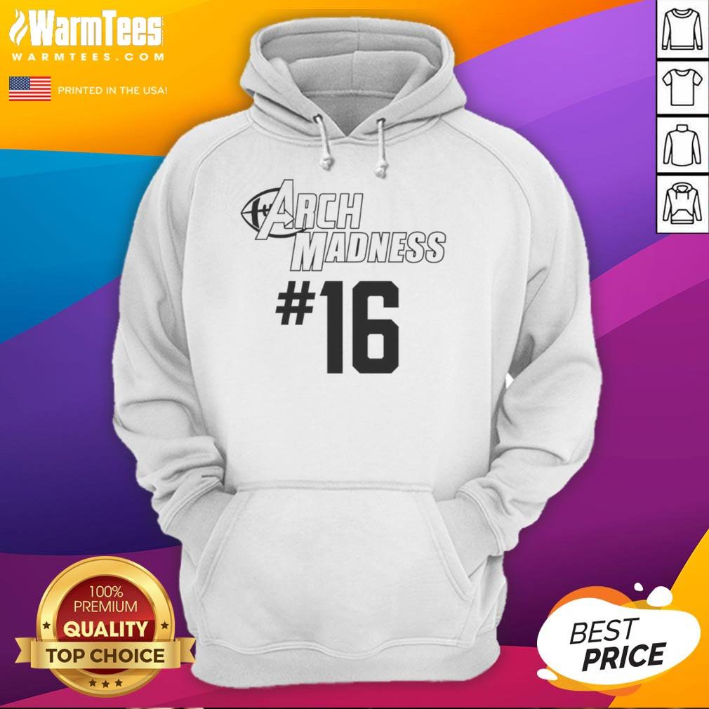 Alt Text: Official Arch Madness 16 Texas Longhorns hoodie featuring team colors and logo, perfect for game day attire.
