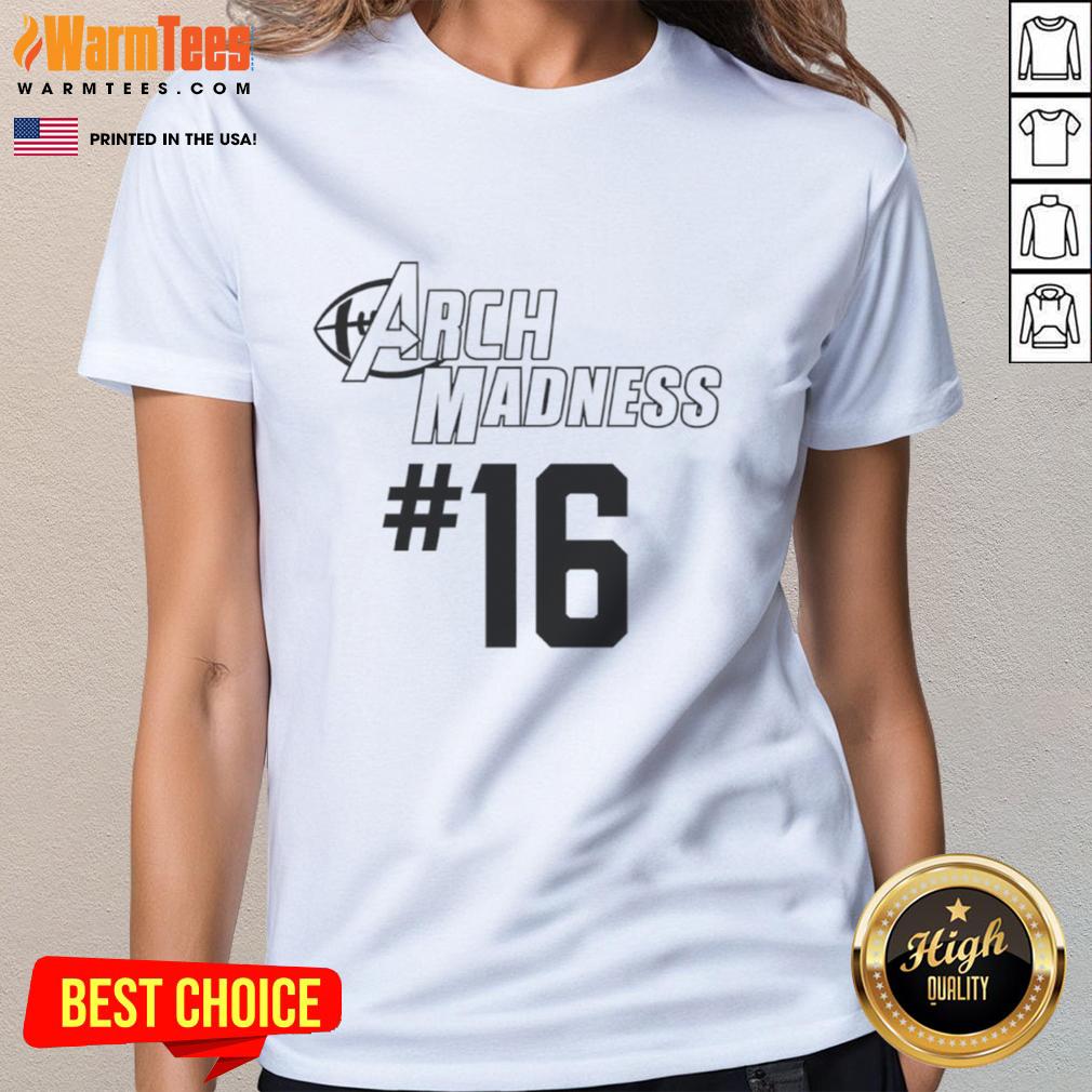 Texas Longhorns Ladies Tee featuring Arch Madness 16 design, perfect for fans supporting their team in style.