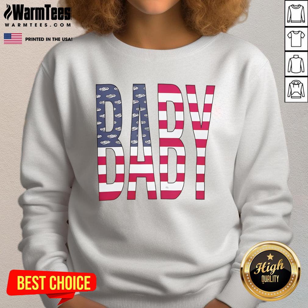 Official Baby USA Paint Sweatshirt featuring a colorful design, perfect for stylish infants celebrating American pride.