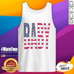 Official Baby USA Paint Tank Top featuring a vibrant design, perfect for stylish infants celebrating American pride.
