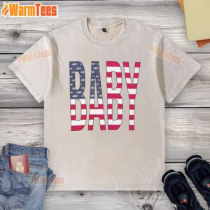 Official Baby USA Paint Washed T-Shirt in soft cotton, featuring vibrant colors and a trendy design for stylish infants.