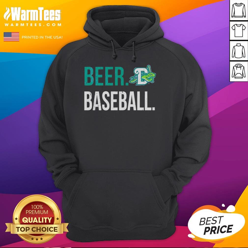 Official Beer and Baseball Daytona Tortugas hoodie featuring team logo and vibrant colors, perfect for fans.