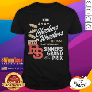 Official Checkers Or Wreckers Distressed T-Shirt featuring a vintage design and comfortable fabric for casual wear.