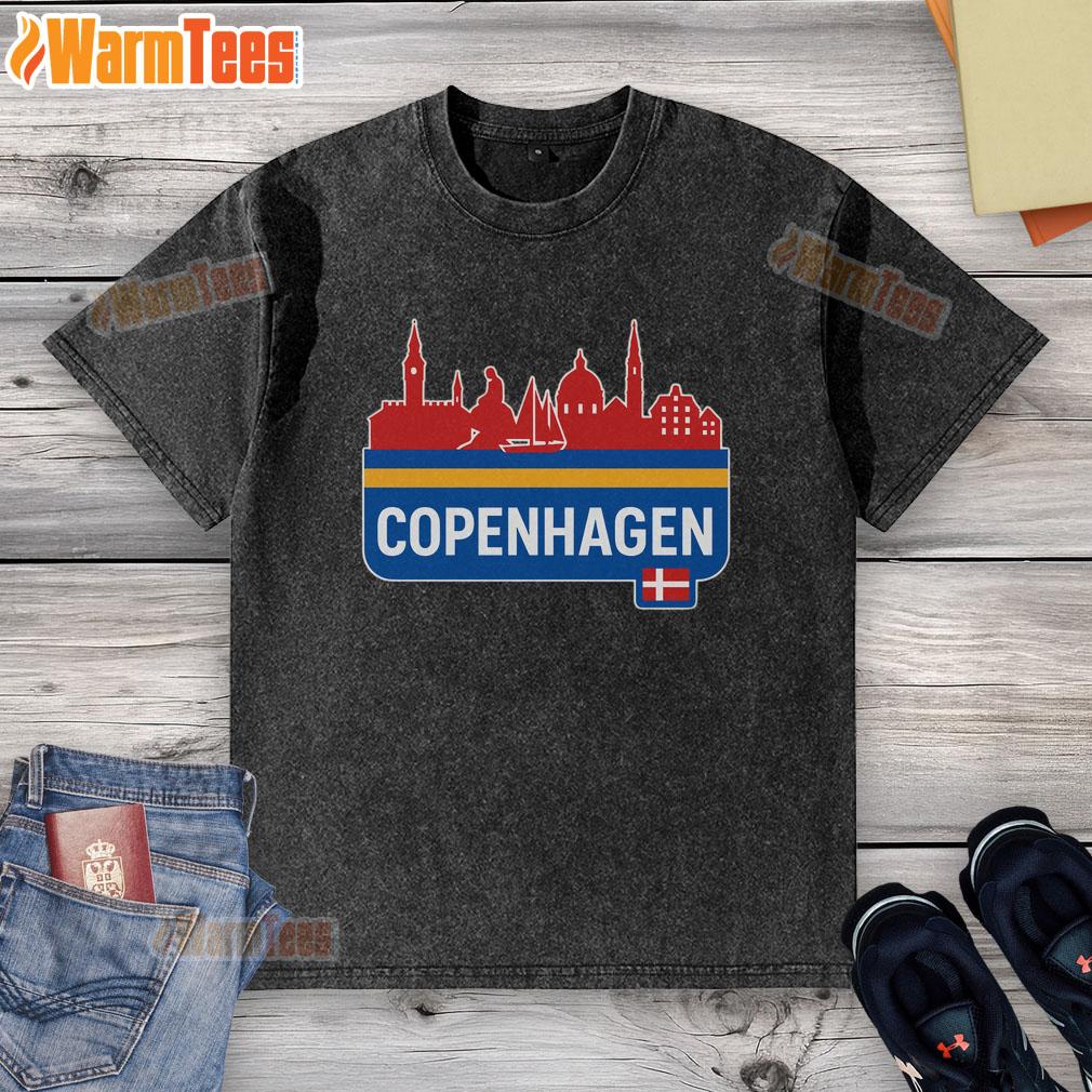 Official Copenhagen Town Washed T-Shirt in soft fabric, featuring a stylish design perfect for casual wear.
