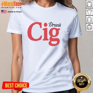 Official Drunk Cig Ladies Tee featuring a playful design with vibrant colors and a relaxed fit for casual outings.
