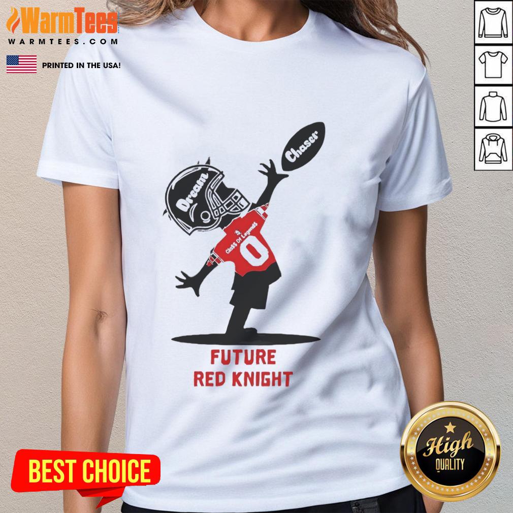 Official Future Red Knight Dream Chaser Class of Legends Ladies Tee showcasing vibrant design and comfortable fit.