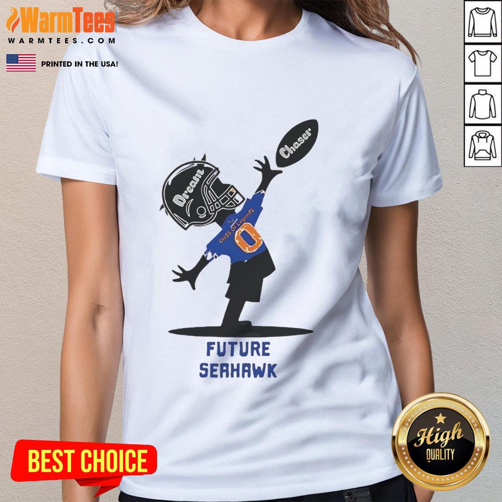 Official Future Seahawk Dream Chaser Class of Legends ladies tee in vibrant colors, perfect for fans and stylish comfort.