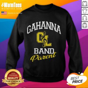 Alt Text: Official Gahanna Band Parent triblend logo sweatshirt in navy blue, showcasing school spirit and support for the band.