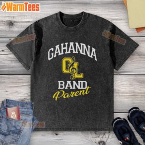 Official Gahanna Band Parent triblend logo washed t-shirt, featuring a stylish design for band supporters.