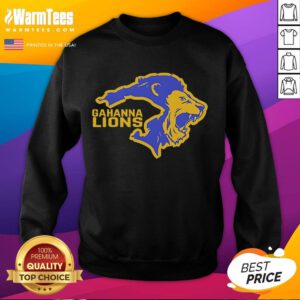 Alt Text: Official Gahanna Double Lion Logo Sweatshirt featuring vibrant colors and a bold design, perfect for fans and alumni.