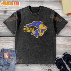 Alt Text: Official Gahanna Double Lion Logo washed t-shirt featuring a stylish design in a soft, durable fabric.