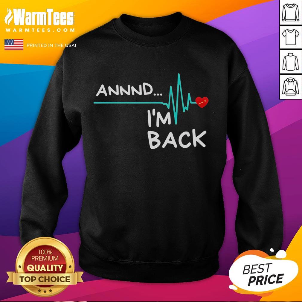 Alt Text: Official Heart Attack Survivor sweatshirt with bold text, celebrating resilience and recovery in stylish comfort.