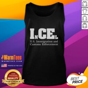 Official InCEl U.S. Immigration and Customs Enforcement tank top featuring logo and design for law enforcement apparel.