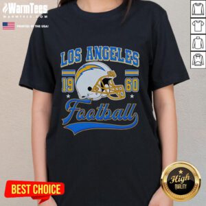 Vintage Ladies Tee featuring the Official Los Angeles Football 1960 Helmet design, perfect for sports enthusiasts.