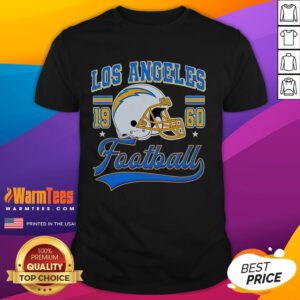 Vintage T-shirt featuring the official Los Angeles Football 1960 helmet design, perfect for sports fans and collectors.
