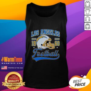Vintage tank top featuring the Official Los Angeles Football 1960 helmet design, perfect for football fans and collectors.