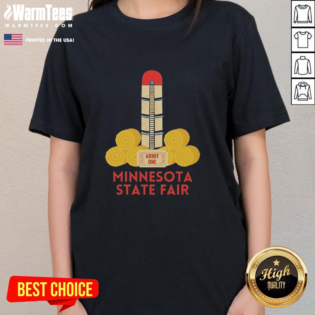 Alt Text: Official Minnesota Farm Boy State Fair Ladies Tee featuring a stylish design perfect for summer outings and fair visits.