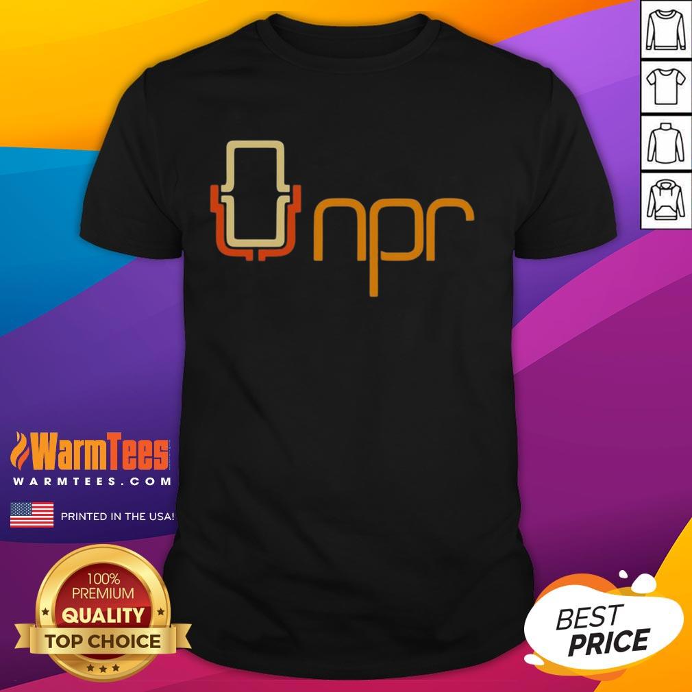Official NPR 70's Mic Logo T-Shirt featuring vintage design and iconic microphone graphic, perfect for radio lovers.