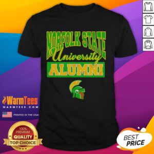 Alt Text: Official Norfolk State University 1935 alumni logo t-shirt featuring green and gold colors and classic design.