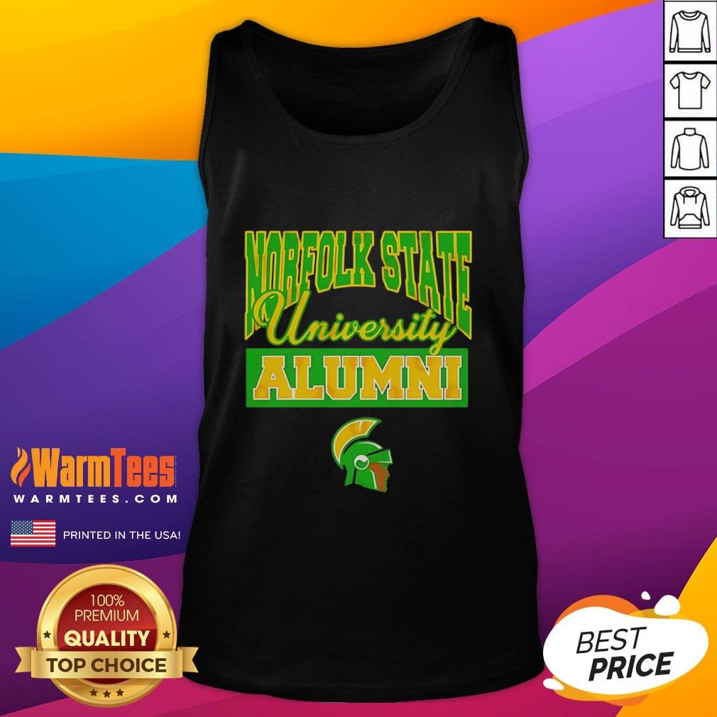 Alt Text: Official Norfolk State University 1935 alumni logo on a stylish tank top, perfect for proud NSU supporters.