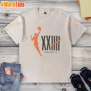 Official Philadelphia 76ers WNBA washed t-shirt featuring team logo and vibrant design, perfect for fans.