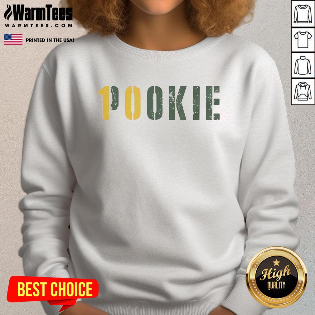 Official Pookie 10 Jordan Love Green Bay Packers sweatshirt in green, featuring team logo and stylish design for fans.