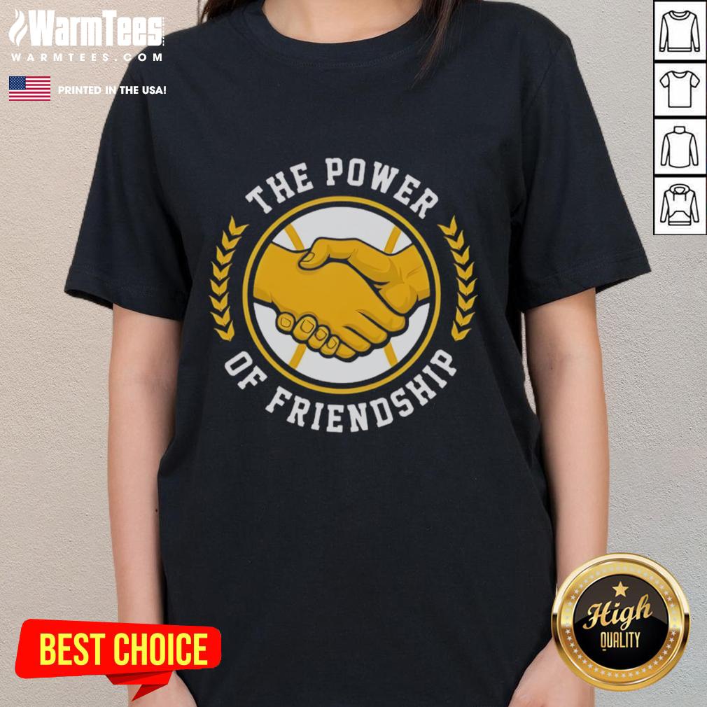 Official Shelby Miller The Power of Friendship Ladies Tee featuring vibrant design and comfortable fit for fans.