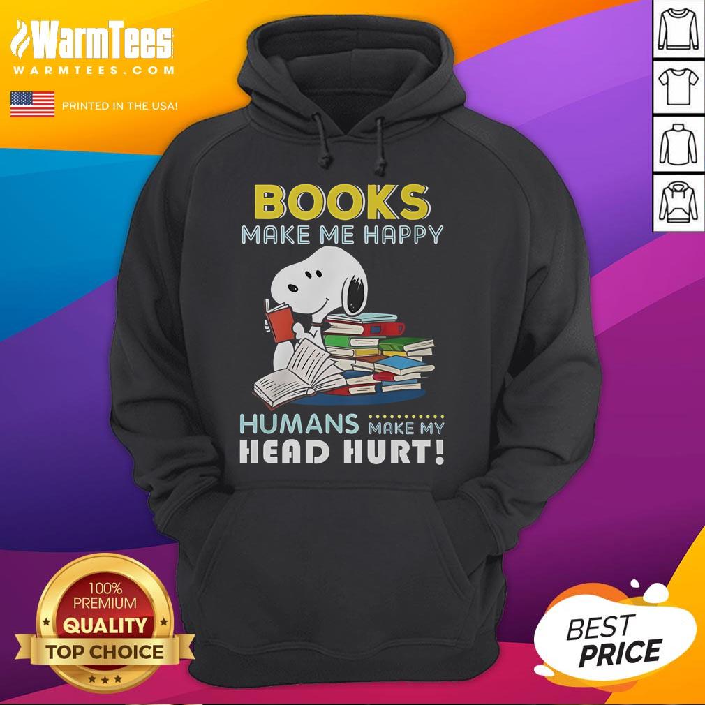 Cozy Official Snoopy Book Makes Me Happy Hoodie in vibrant colors, perfect for fans of the beloved Peanuts character.