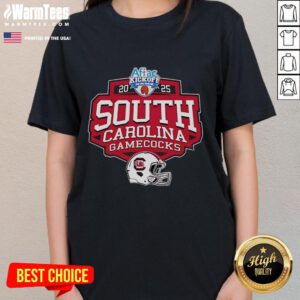 Official South Carolina Gamecocks 2025 Aflac Kickoff Game 2 Ladies Tee featuring team colors and logo for fans.