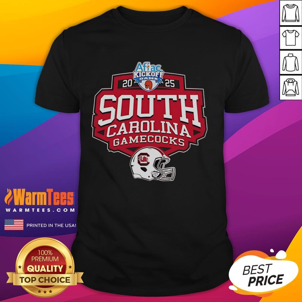 Official South Carolina Gamecocks 2025 Aflac Kickoff Game 2 T-Shirt featuring team logo and vibrant colors.