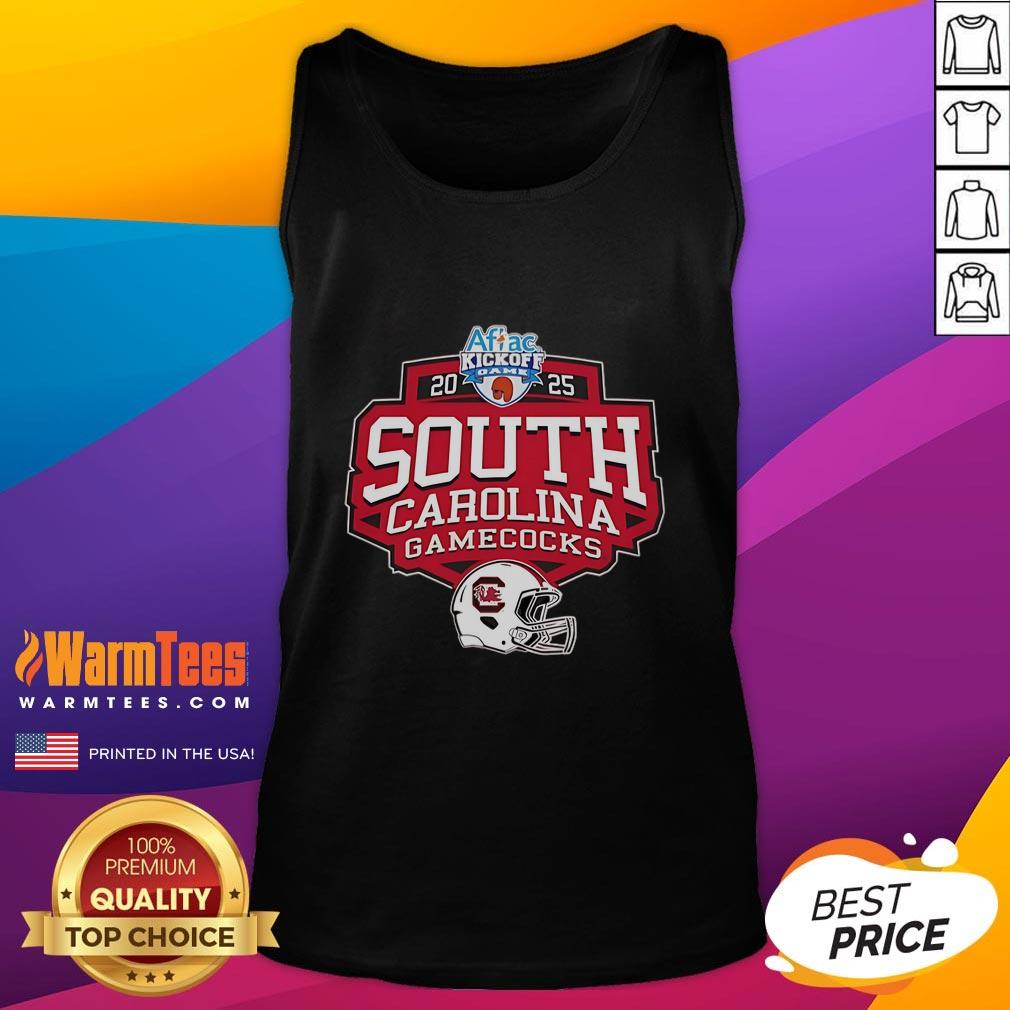 Official South Carolina Gamecocks 2025 Aflac Kickoff Game 2 tank top featuring team colors and logo for fans.