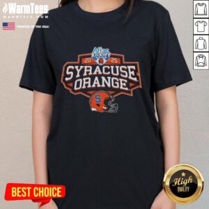 Alt Text: Official Syracuse Orange 2025 Aflac Kickoff Game 1 ladies tee featuring vibrant team colors and logo.