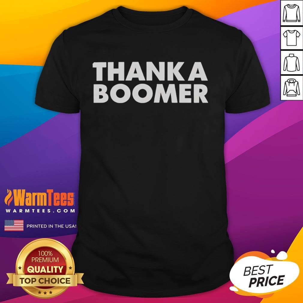 Official Thank A Boomer T-Shirt featuring a vintage design celebrating the contributions of baby boomers.