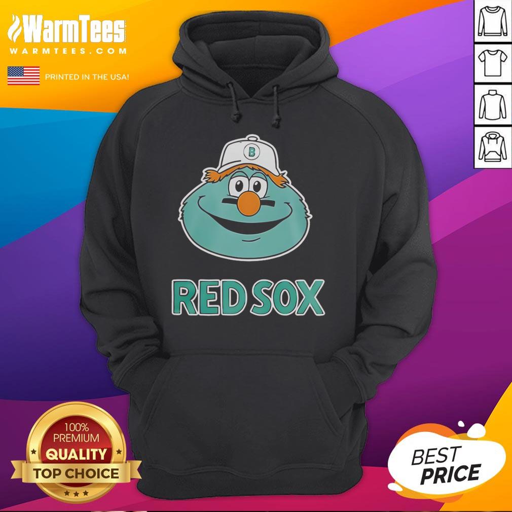 Alt Text: Official Turbulence Boston Red Sox mascot hoodie featuring vibrant team colors and logo, perfect for fans.