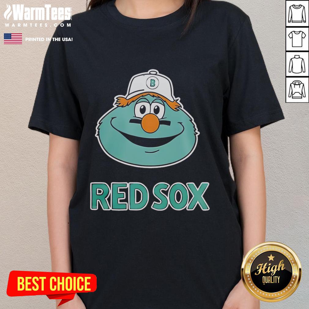 Official Turbulence Boston Red Sox mascot ladies tee featuring vibrant team colors and stylish design for fans.