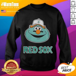 Alt Text: Official Turbulence Boston Red Sox mascot sweatshirt featuring vibrant team colors and logo, perfect for fans.