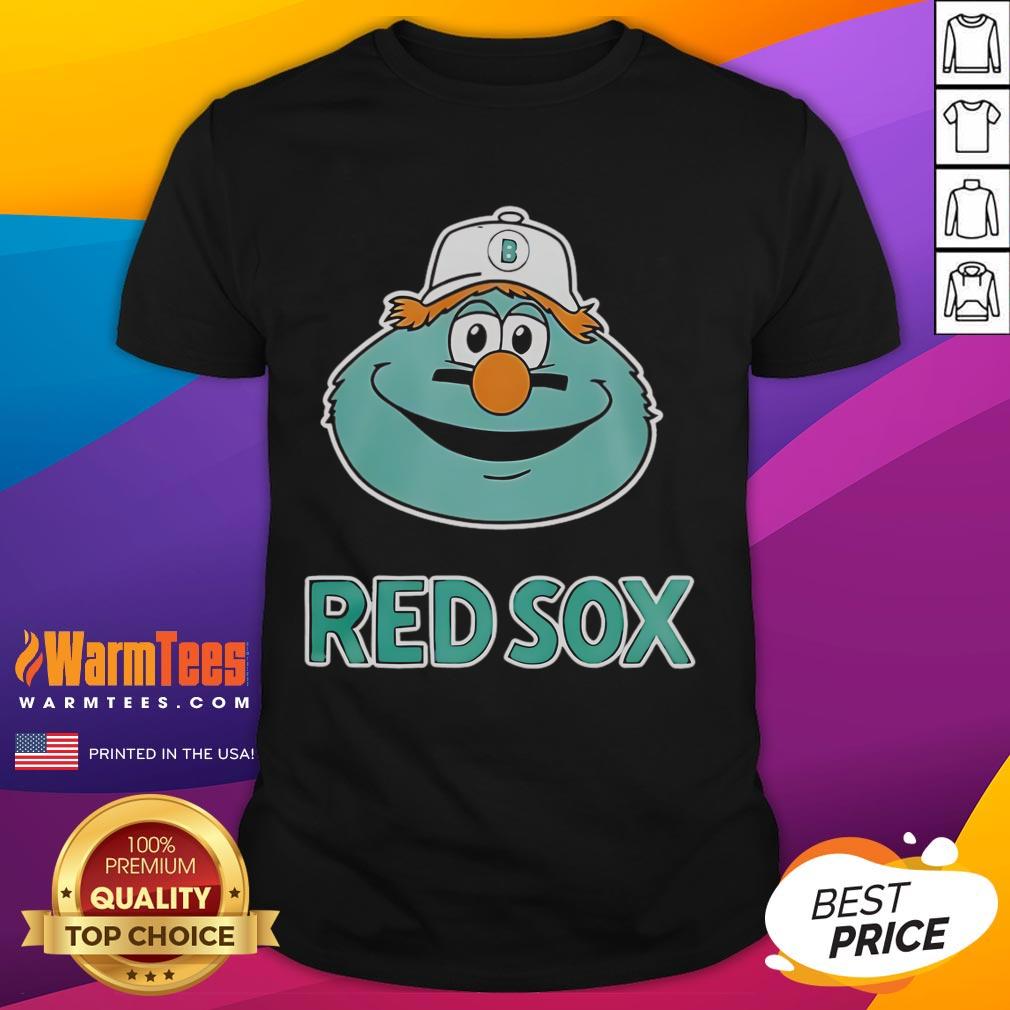 Official Turbulence Boston Red Sox mascot T-shirt featuring vibrant team graphics for fans and collectors.