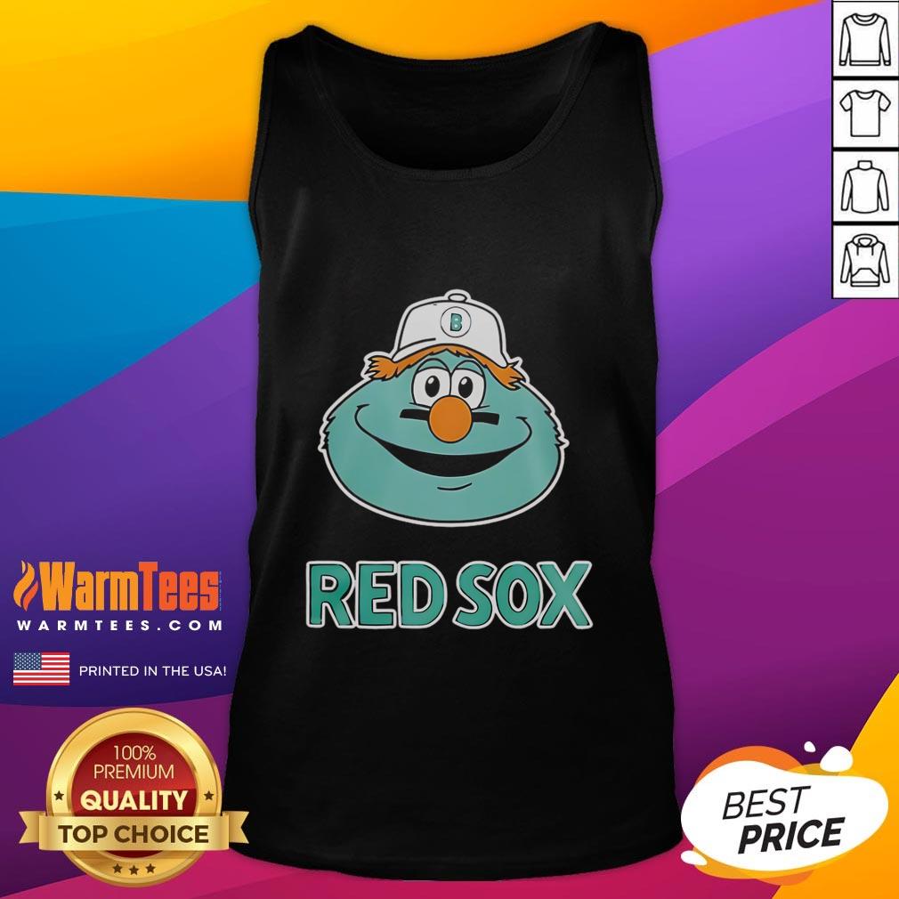Official Turbulence Boston Red Sox mascot tank top featuring vibrant team colors and logo, perfect for fans.