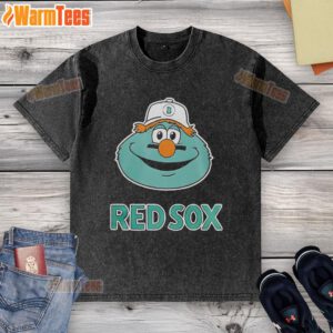 Alt Text: Official Turbulence Boston Red Sox mascot washed T-shirt featuring vibrant team colors and logo for fans.
