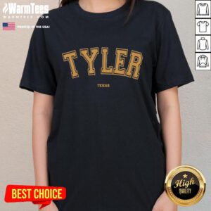 Alt Text: Official Tyler Texas Sports College Style Ladies Tee featuring vibrant design and comfortable fit for fans.
