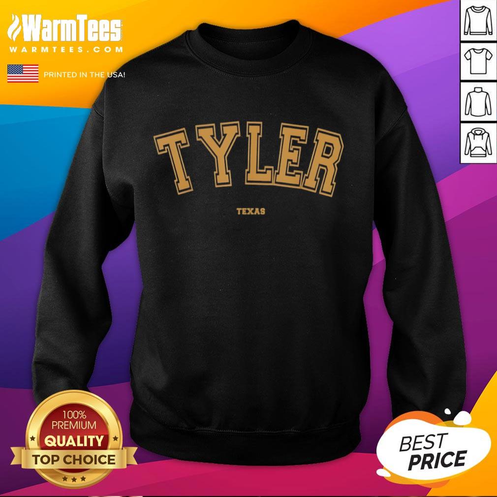 Official Tyler Texas Sports college-style sweatshirt featuring bold graphics and comfortable design, perfect for fans.