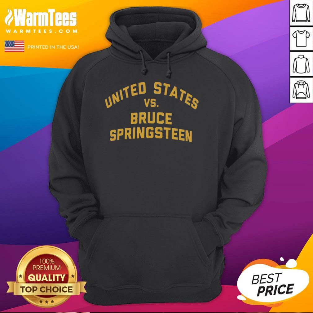 Official United States vs Bruce Springsteen hoodie featuring iconic design and vibrant colors, perfect for fans.