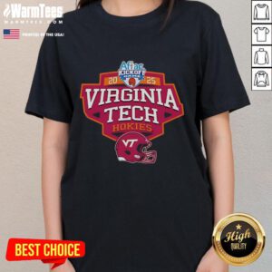 Official Virginia Tech Hokies 2025 Aflac Kickoff Game 2 Ladies Tee showcasing team colors and logo for fans.