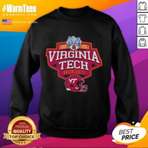 Official Virginia Tech Hokies 2025 Aflac Kickoff Game 2 Sweatshirt featuring team colors and logo for fans.