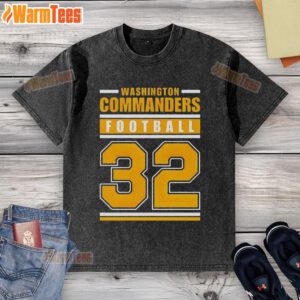 Official Washington Commanders Football Club Est. 1932 sport lover washed t-shirt showcasing team pride and style.